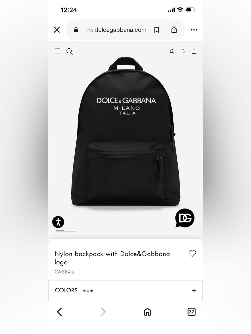 Dolce & Gabbana Nylon Backpack
